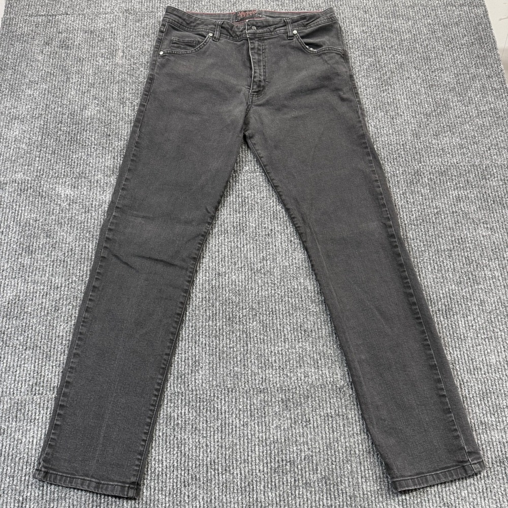 Marcello Sport Mens Black Straight Leg Jeans Red Stitching LP 2002-01/17 Size 34